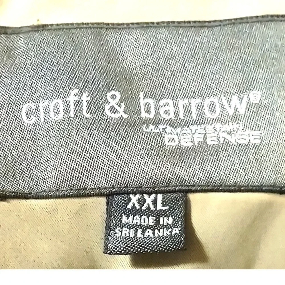 Croft & Barrow Jacket XXL Men Gorp Core Norm Core Tan Windbreaker Full Zip Beige